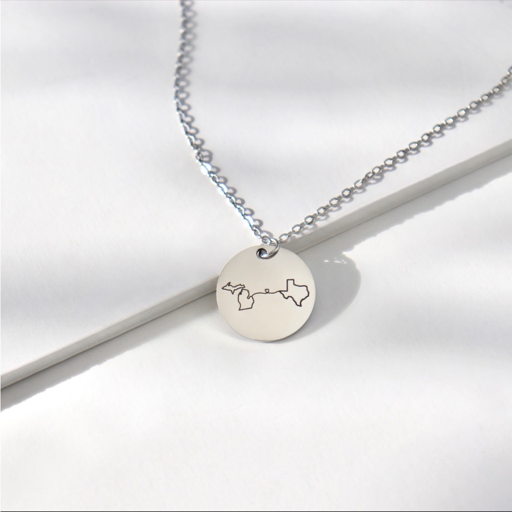 New ✨ Long Distance State Coin Necklace - Picture 6 of 8